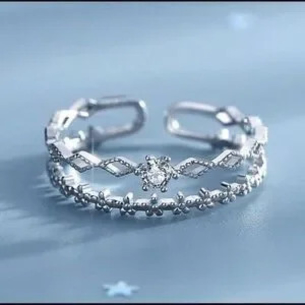 White?Gold Plated Diamond?Ring